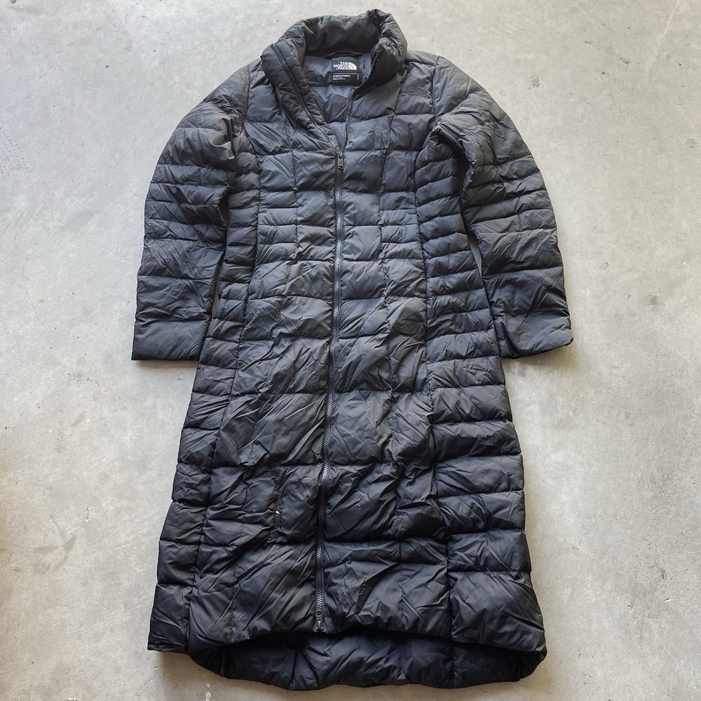 The North Face 550 Parka Womens Small Black Goose Down Hooded Puffer Jacket